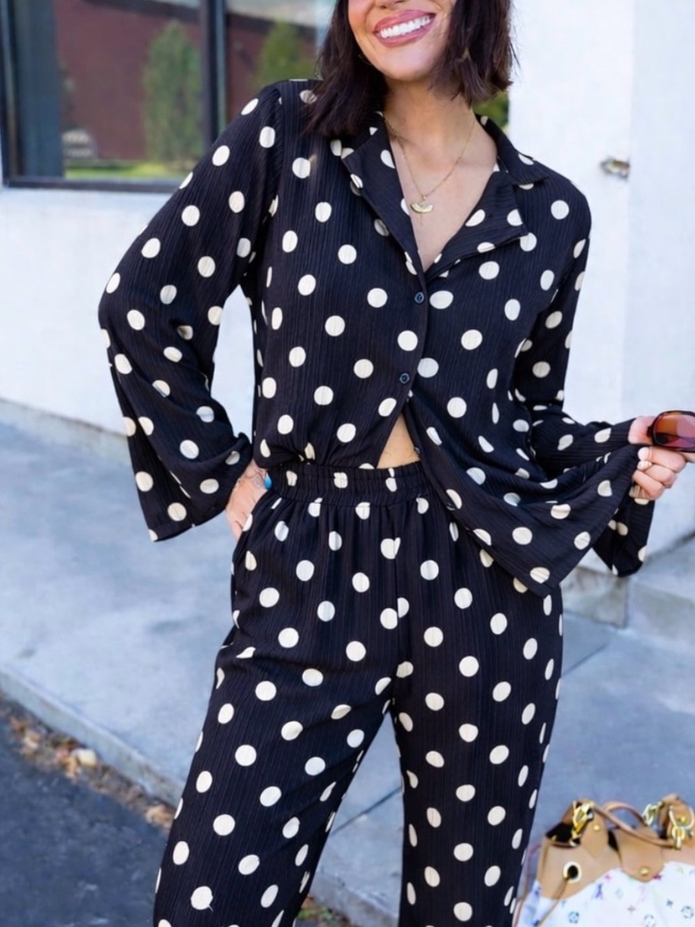 Dressed in LALA Polka Dot Two-Piece Set - Picture 3 of 3